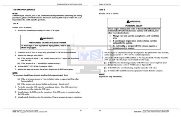 DD 60 EGR Technician Manual