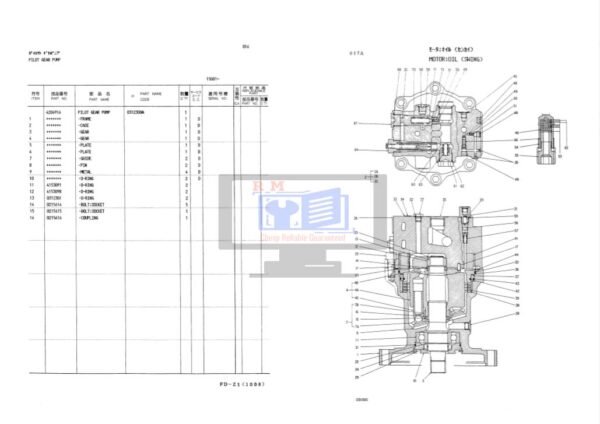 EX120-1 Hydraulic Excavator Parats Manual