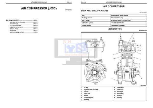 Hino J05C-TI Engine Service Manual