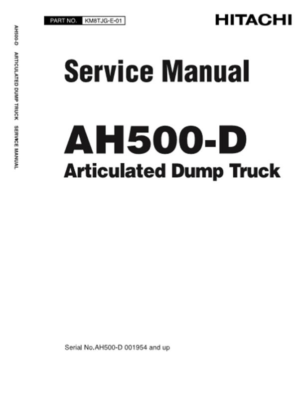 Hitachi AH500D Dump Truck Workshop Manual