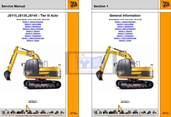 JCB JS115 JS130 JS145 Service Manual