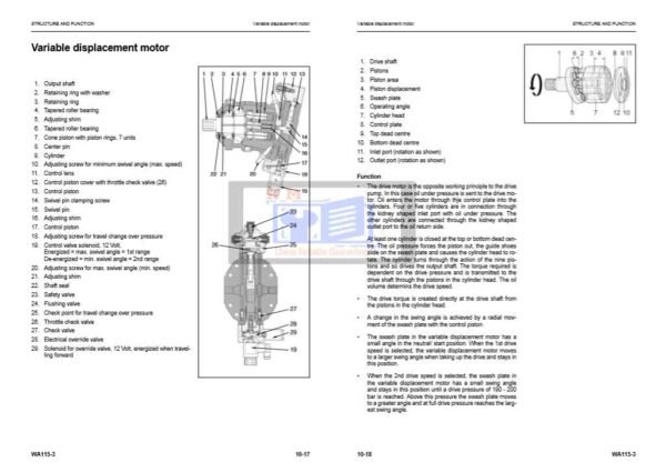 Komatsu WA115-3 Repair Manual