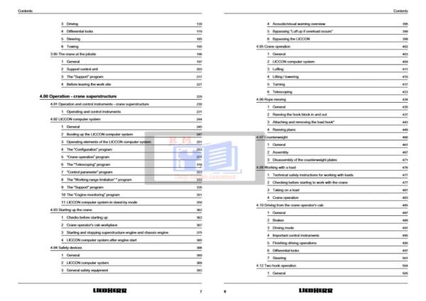 Liebherr Crane LTM 1100-5.2 Manual