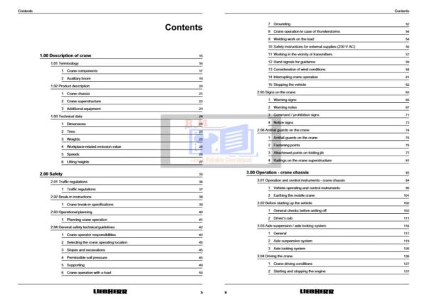 Liebherr Crane LTM 1100-5.2 Service Manual