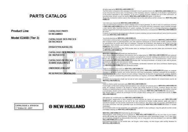 New Holland E245B Excavator