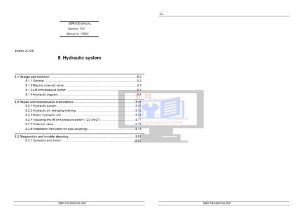 Nissan Forklift PLS Repair Manual