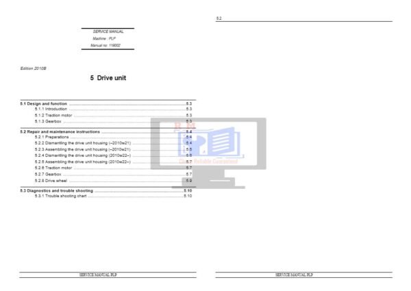 Nissan Forklift PLP Series Service Repair Manual - Image 2