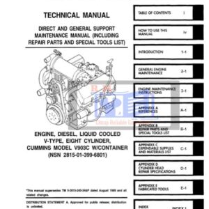 Cummins V903C Diesel Engine Technical Manual