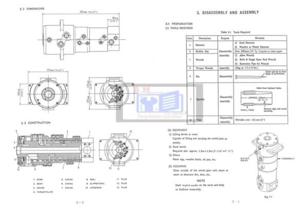 Kobelco RK250-3 Service Manual