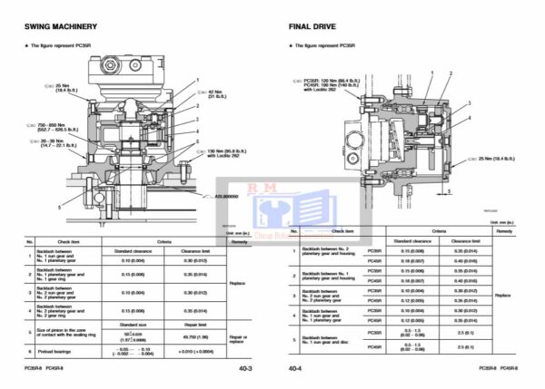 Komatsu PC35R-8 PC45R-8 Excavator Workshop Manual - Image 4