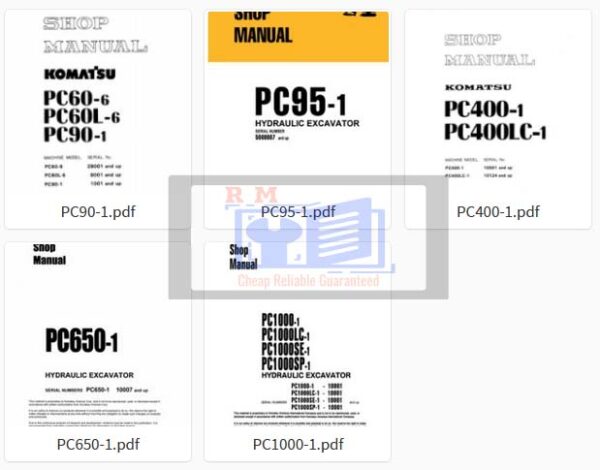 Komatsu excavator workshop manual