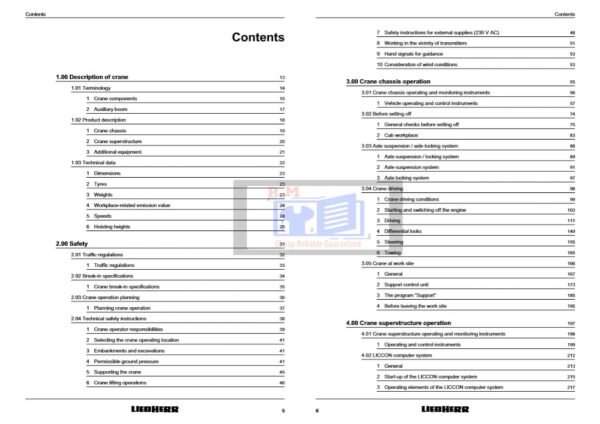 Liebherr Crane LTM 1090-4.1 Manuals Collection