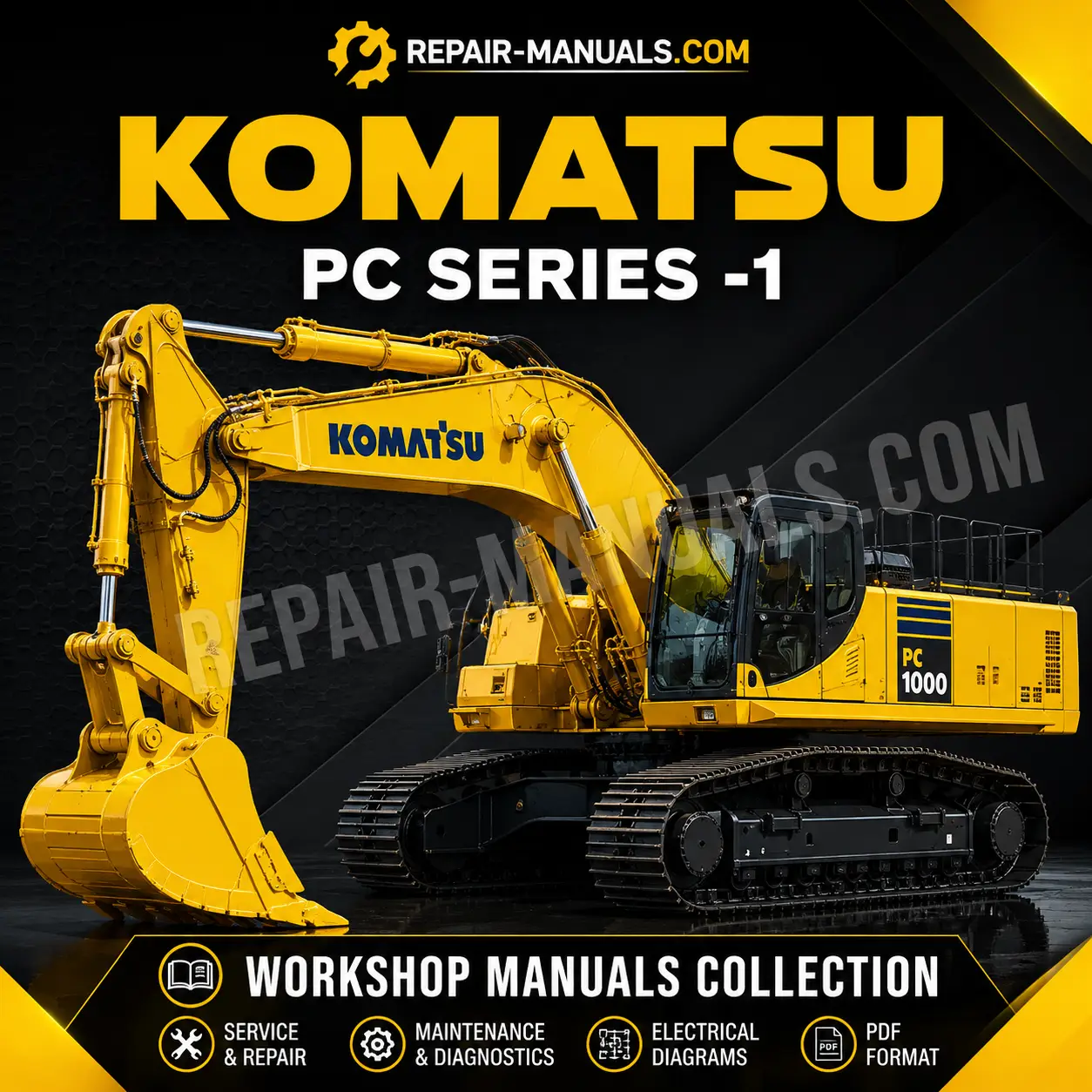 Komatsu PC Series -1 Excavator Workshop Repair Manuals Collection PDF Download
