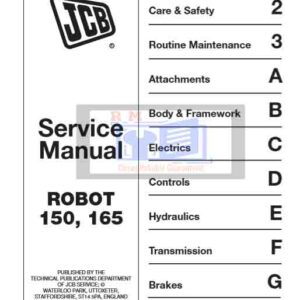 JCB ROBOT 150, 165 Service Repair Manual