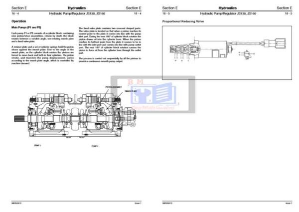 JCB JS130, JS160 Excavator Service Repair Manual - Image 3