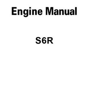 Mitsubishi S6R Engine Workshop Repair Manual