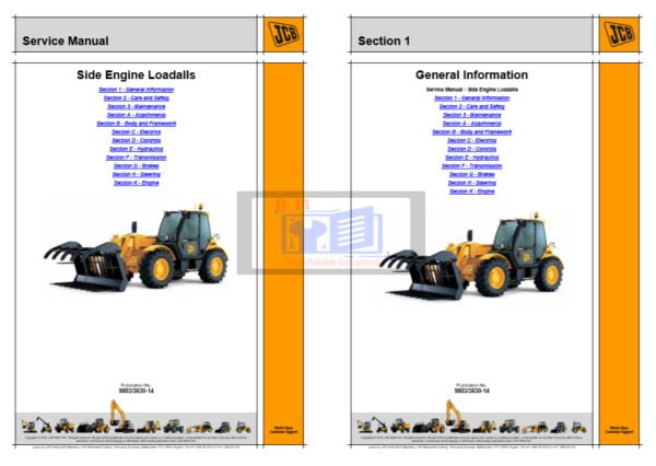 JCB Side Engine Loadalls 530, 532, 533, 535, 537, 540 Service Repair Manual - Image 2