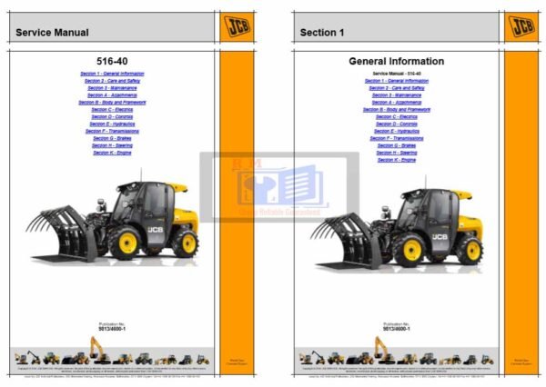 JCB 516-40 Telescopic Handler Service Repair Manual - Image 2