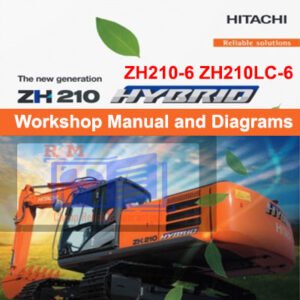 Workshop manual for Hitachi ZH210-6 and ZH210LC-6 Hybrid Excavator, featuring comprehensive diagrams for guidance
