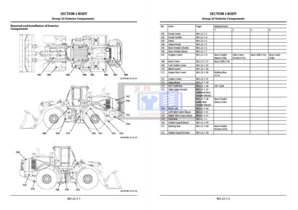 Hitachi ZW250-6 Wheel Loader Workshop Manual and Diagrams - Image 6