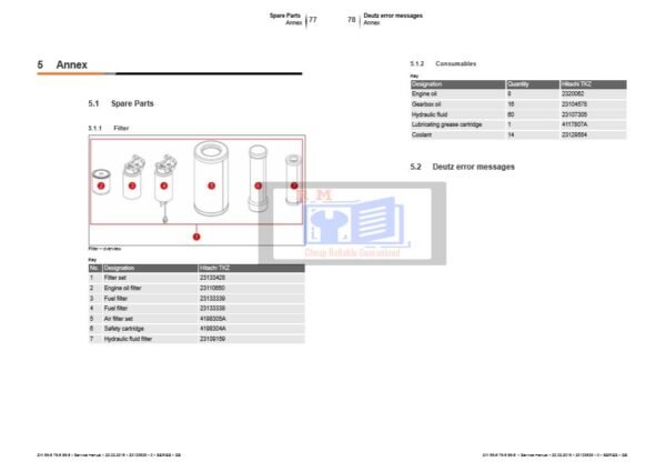 Hitachi ZW65-6, ZW75-6, ZW95-6 Wheel Loader Service Manual - Image 3