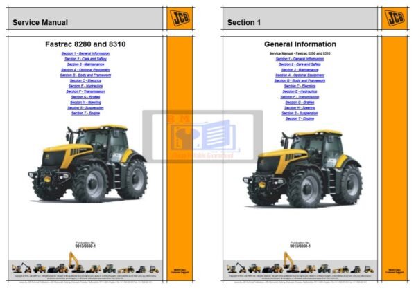 JCB Fastrac 8280 and 8310 Service Repair Manual - Image 2