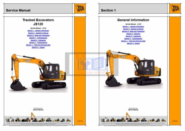 JCB JS120 Excavator Service Repair Manual - Image 2