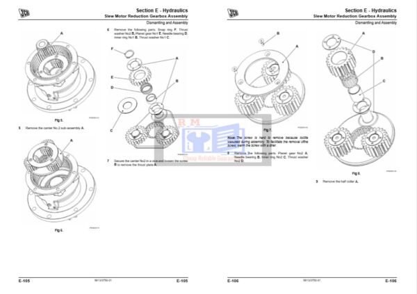 JCB JS85 Auto Range Excavator Service Repair Manual - Image 4