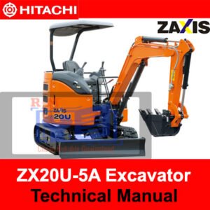 Hitachi ZX20U-5A Excavator technical manual, showcasing essential information for operation and maintenance procedures