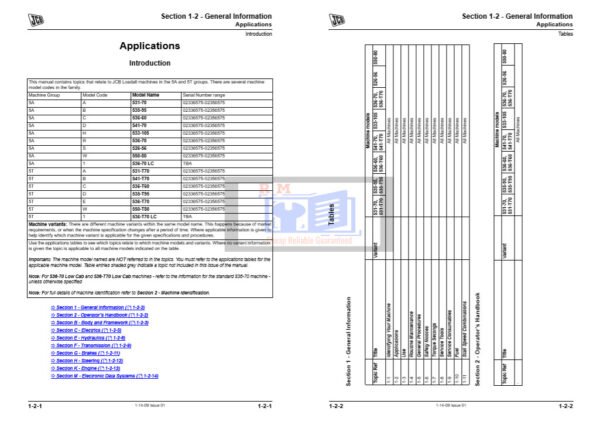 JCB Side Engine Loadalls SH,SL Engines from May 2014 Service Repair Manual - Image 3