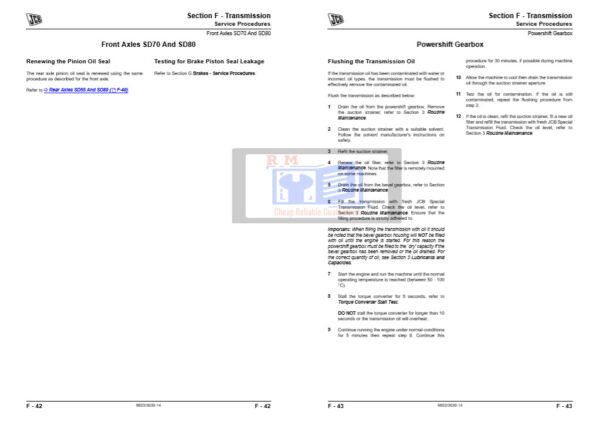 JCB Side Engine Loadalls 530, 532, 533, 535, 537, 540 Service Repair Manual - Image 7