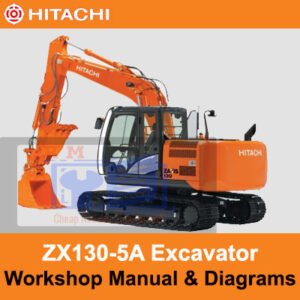 Hitachi ZX130-5A workshop manual with detailed diagrams for repair and maintenance procedures