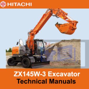 Comprehensive technical manuals for the Hitachi ZX145W-3 Wheel Excavator, including specifications and usage instructions