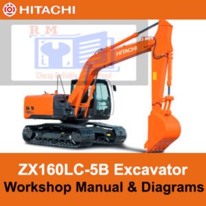 Workshop manual for Hitachi ZX160LC-5B Excavator, including diagrams for repair and maintenance instructions