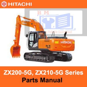 Hitachi ZX200-5G and ZX210-5G Series Parts Manual cover for maintenance and repair guidance