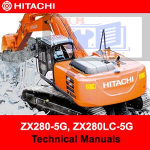 Hitachi ZX280-5G and ZX280LC-5G technical manuals, providing essential information for operation and maintenance