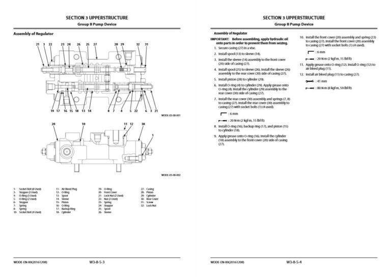 Hitachi ZX330-5G, ZX350-5G Series Workshop Manual And Diagrams