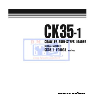 Komatsu CK35-1 Crawler Skid Steer Loader Workshop Manual