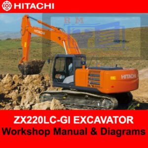 Hitachi ZX220LC-GI Excavator workshop manual displaying diagrams and instructions for effective maintenance and troubleshooting