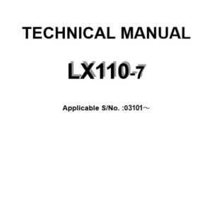 Hitachi LX110-7 Technical Manual