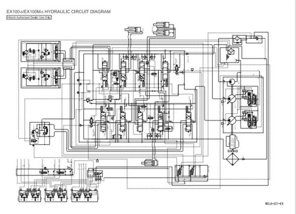 Hitachi EX100-5, EX100M-5, EX110M-5, EX100-5E Electrical & Hydraulic Diagrams - Image 2