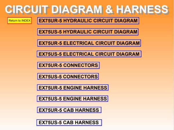 Hitachi EX75UR-5, EX75US-5 Electrical & Hydraulic Diagrams - Image 2