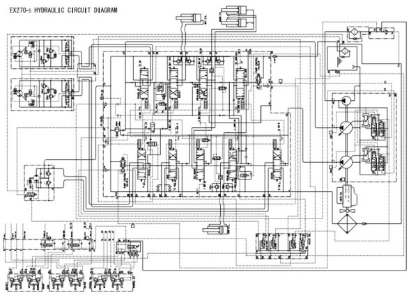 Hitachi EX200-5, EX200LC-5, EX220-5, EX220LC-5, EX230LC-5, EX270-5, EX270LC-5 Diagrams - Image 4