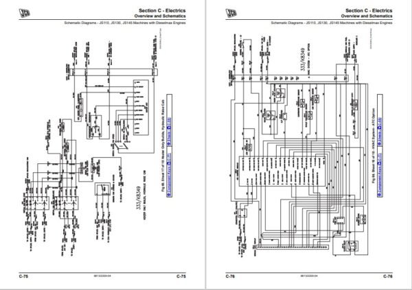 JCB JS 100 Series Tracked Excavators T4i Service Repair Manual - Image 5