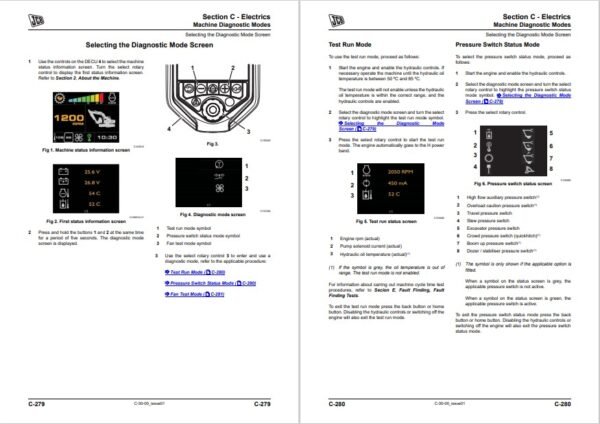 JCB JS 100 Series Tracked Excavators T4i Service Repair Manual - Image 7