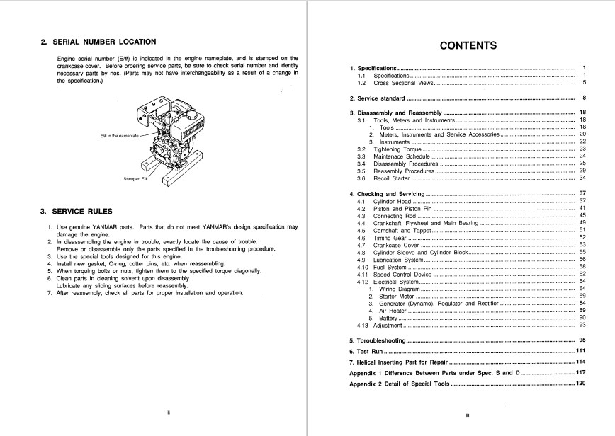 JCB Engines Yanmar L-A -Series Service Repair Manual