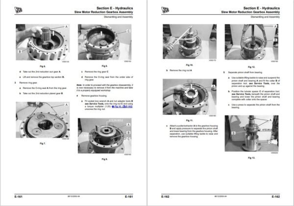 JCB JS 100 Series Tracked Excavators T4i Service Repair Manual - Image 8