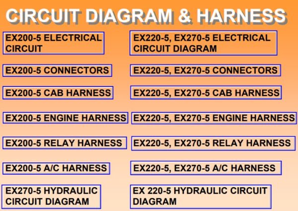 Hitachi EX200-5, EX200LC-5, EX220-5, EX220LC-5, EX230LC-5, EX270-5, EX270LC-5 Diagrams - Image 2