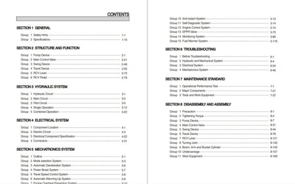 Hyundai HX900L Crawler Excavator Workshop Manual - Image 2