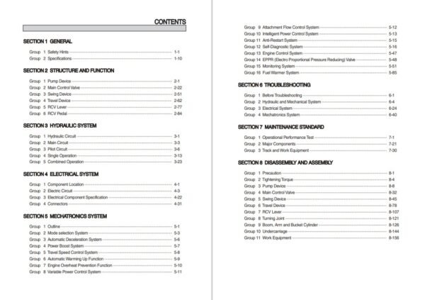 Hyundai HX480, HX520SL Crawler Excavator Workshop Manual - Image 2